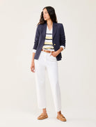 Penny Black slim fit blazer styled with knit and trousers
