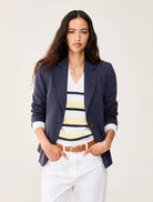 Penny Black Pblabile navy fitted twill blazer for women 