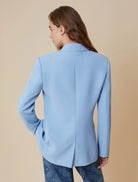 Penny Black Result Baby Blue Cady Blazer From The Back 