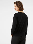 Penny Black Rostok Cotton/Cashmere Black/Red Jumper From Back