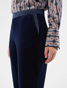 Penny Black Torba Navy Velvet & Satin Fit & Flare Suit Trousers