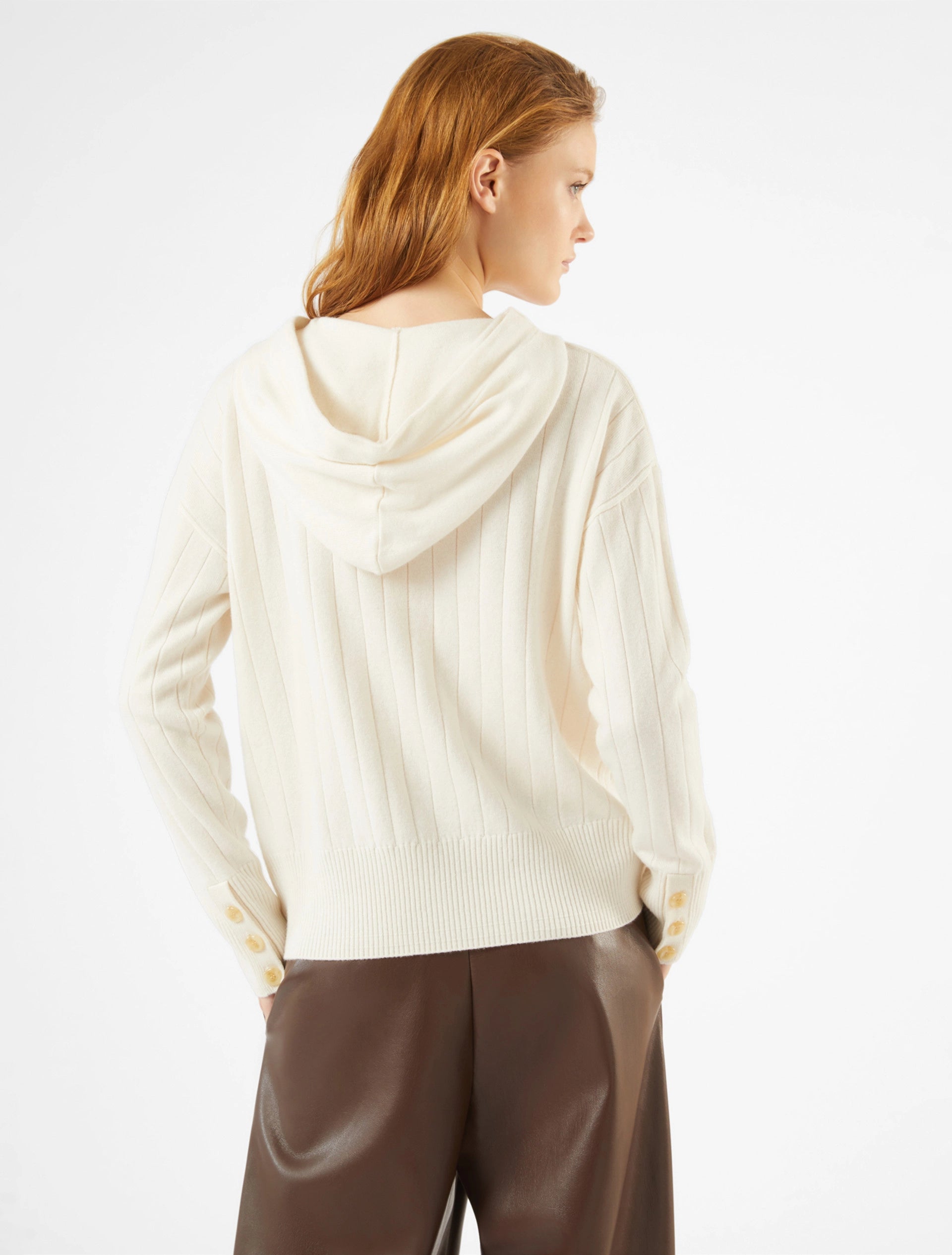 Penny Black Cream Zena Sweatshirt-style Hoodie From The Baxk