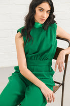 Sisters Rachael Tie Back Jumpsuit In Green