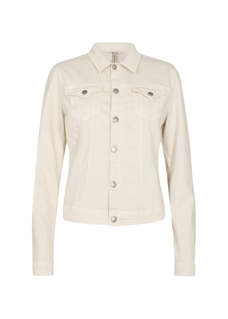 Soyaconcept Erna Cream Denim Jacket From Front