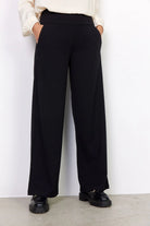 Soyaconcept Siham Classic Black Wide Leg Trousers With High Waist