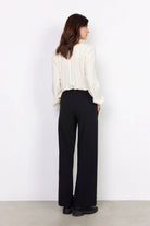 Soyaconcept Siham Classic Black Wide Leg Trousers From Back