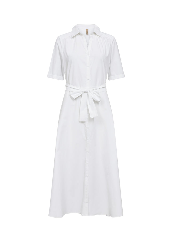 Soyaconcept Netti White Belted Shirt Dress