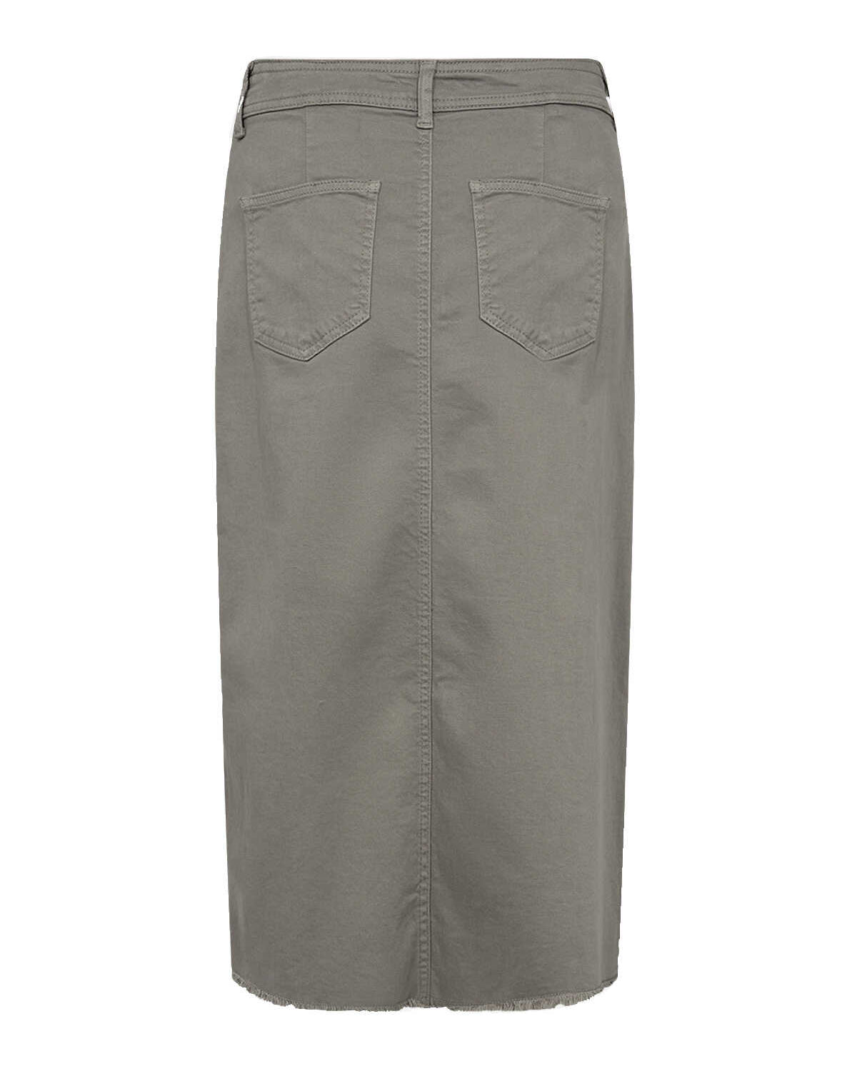Soyaconcept Erna Khaki Denim Midi Skirt - Back