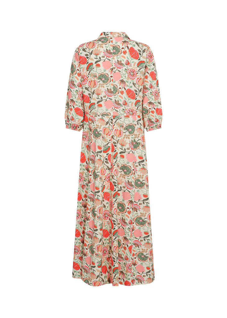 Soya Concept Sammy Pink Floral Print Midi Dress - Back 