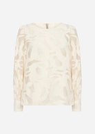 Soyaconcept Ibi Jacquard Balloon Sleeve Blouse In Cream 