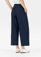 Stehmann Fabienne3 navy cropped wide leg trousers women back view