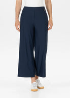 Stehmann Fabienne3 navy wide leg cropped trousers women front view
