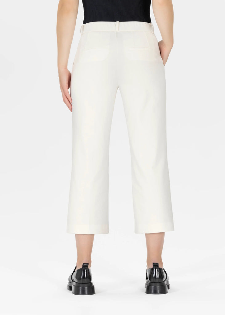 Stehmann Fenja  Cream Jersey Cullotte Trousers From The Back