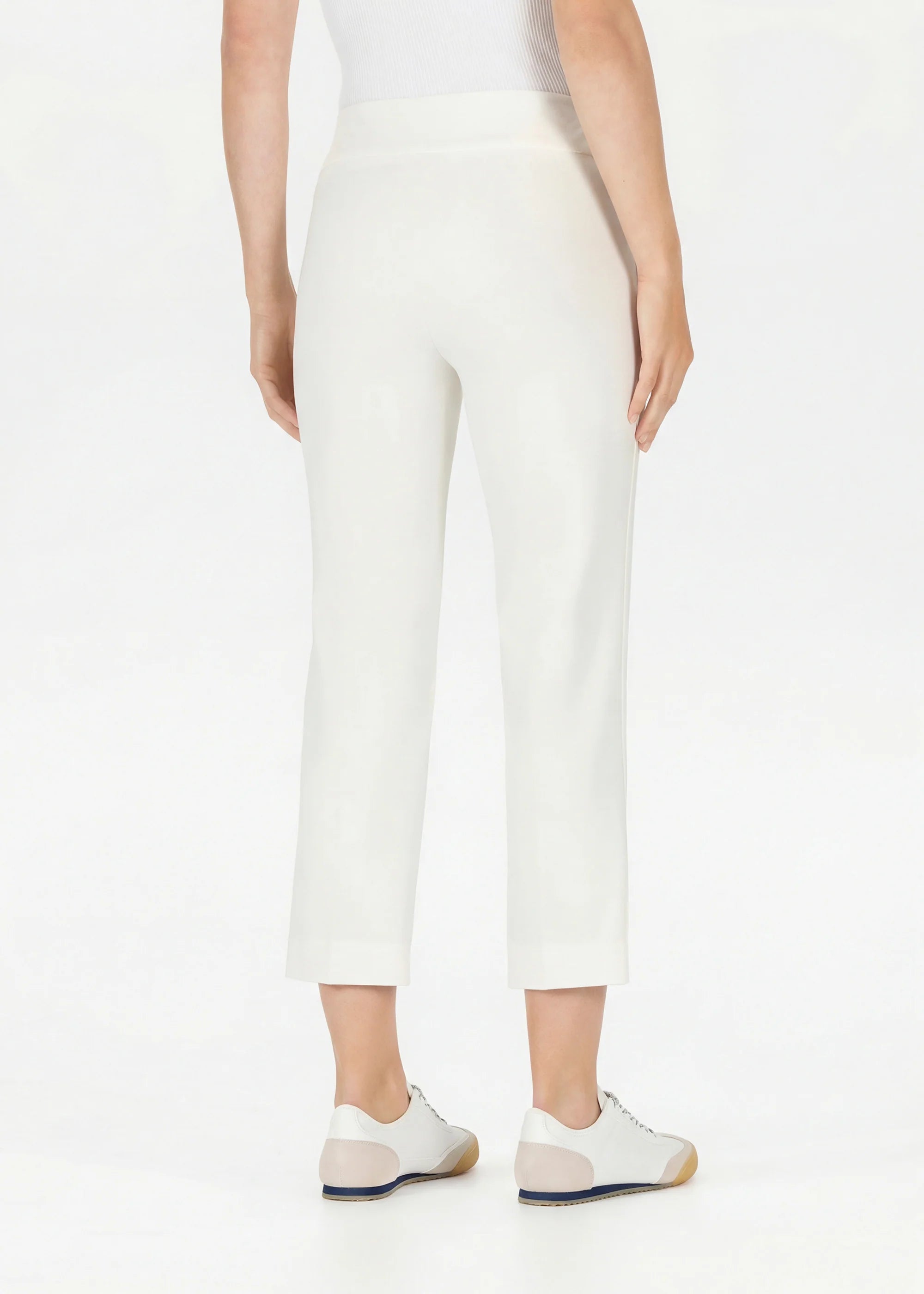 Stehmann Ina23 cream ankle length trousers women back view