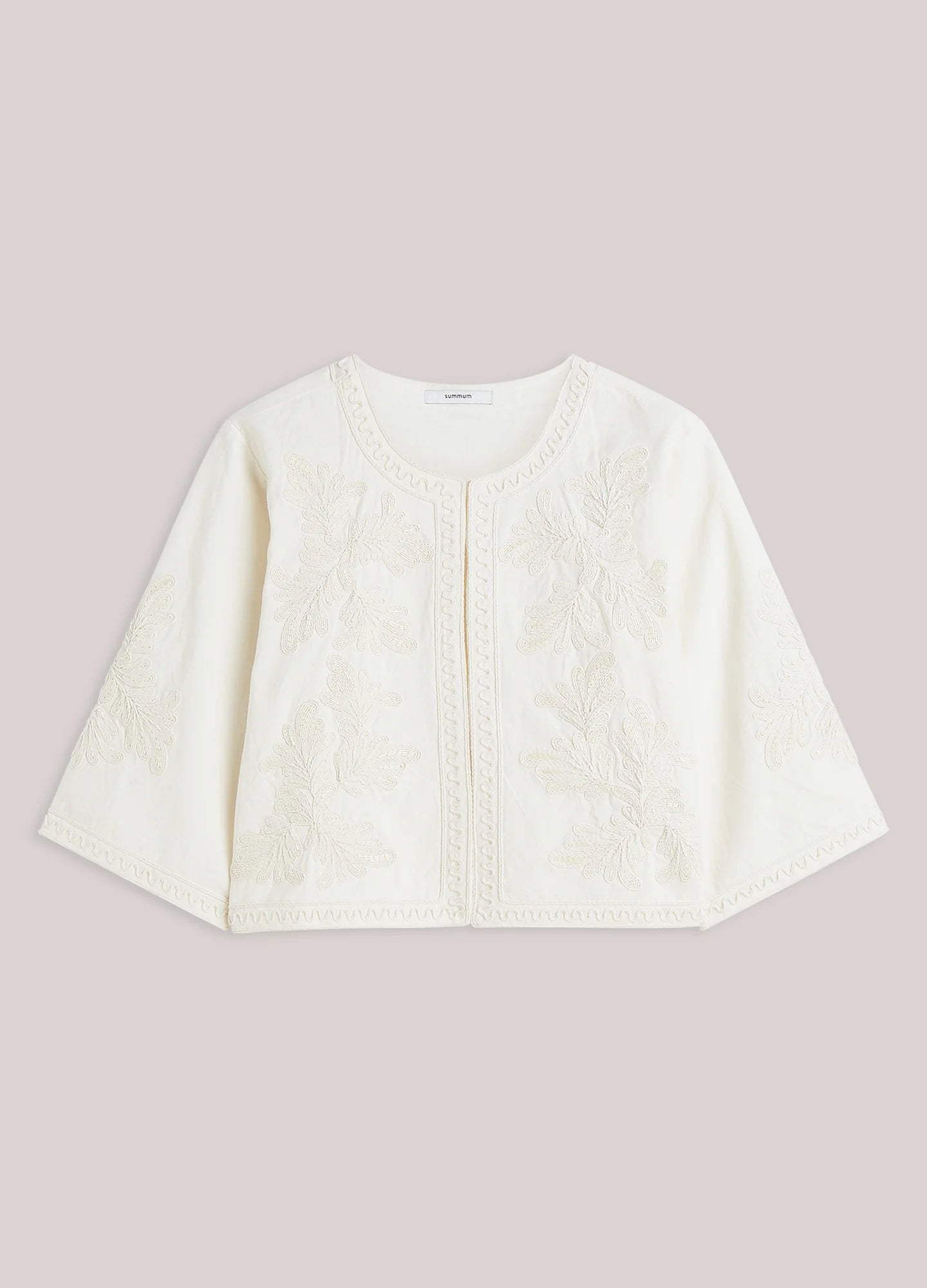     Summum cream boxy embroidered jacket product image