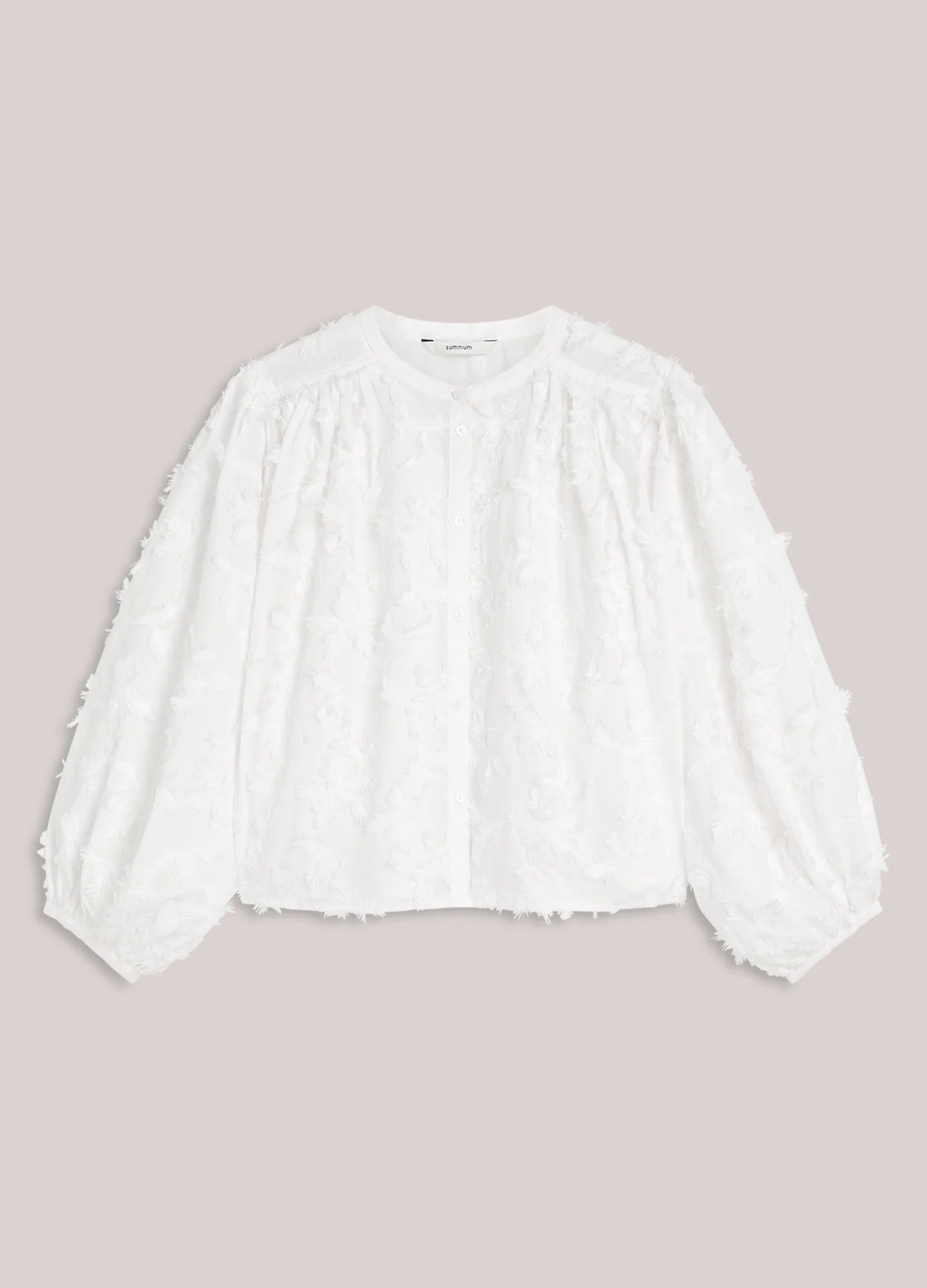 Summum white boxy cotton blouse product image