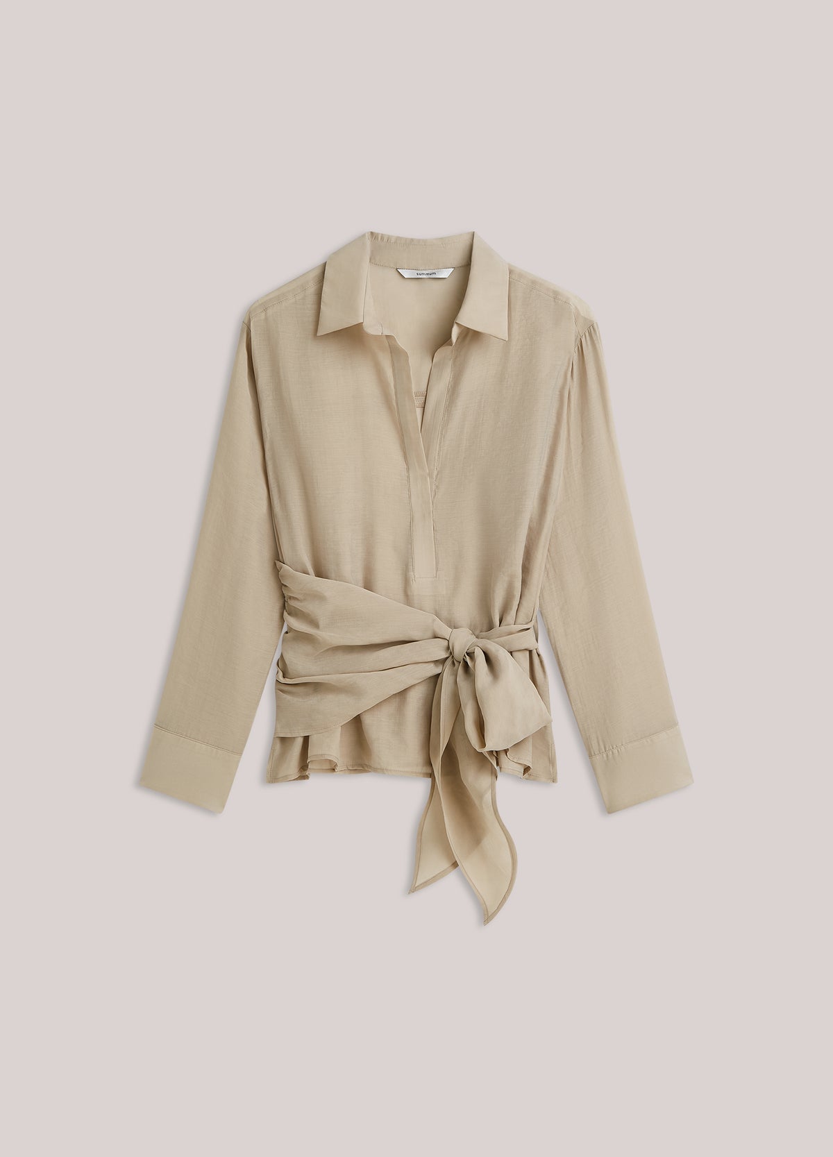 Summum sand wrap tie lyocell blouse product image