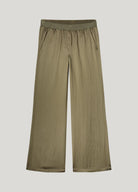 Summum Olive Wide Leg Flowy Trousers