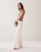 Summum wide leg trousers side view full length