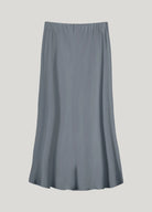 Summum Grey Bias Cut Silky Midi Skirt