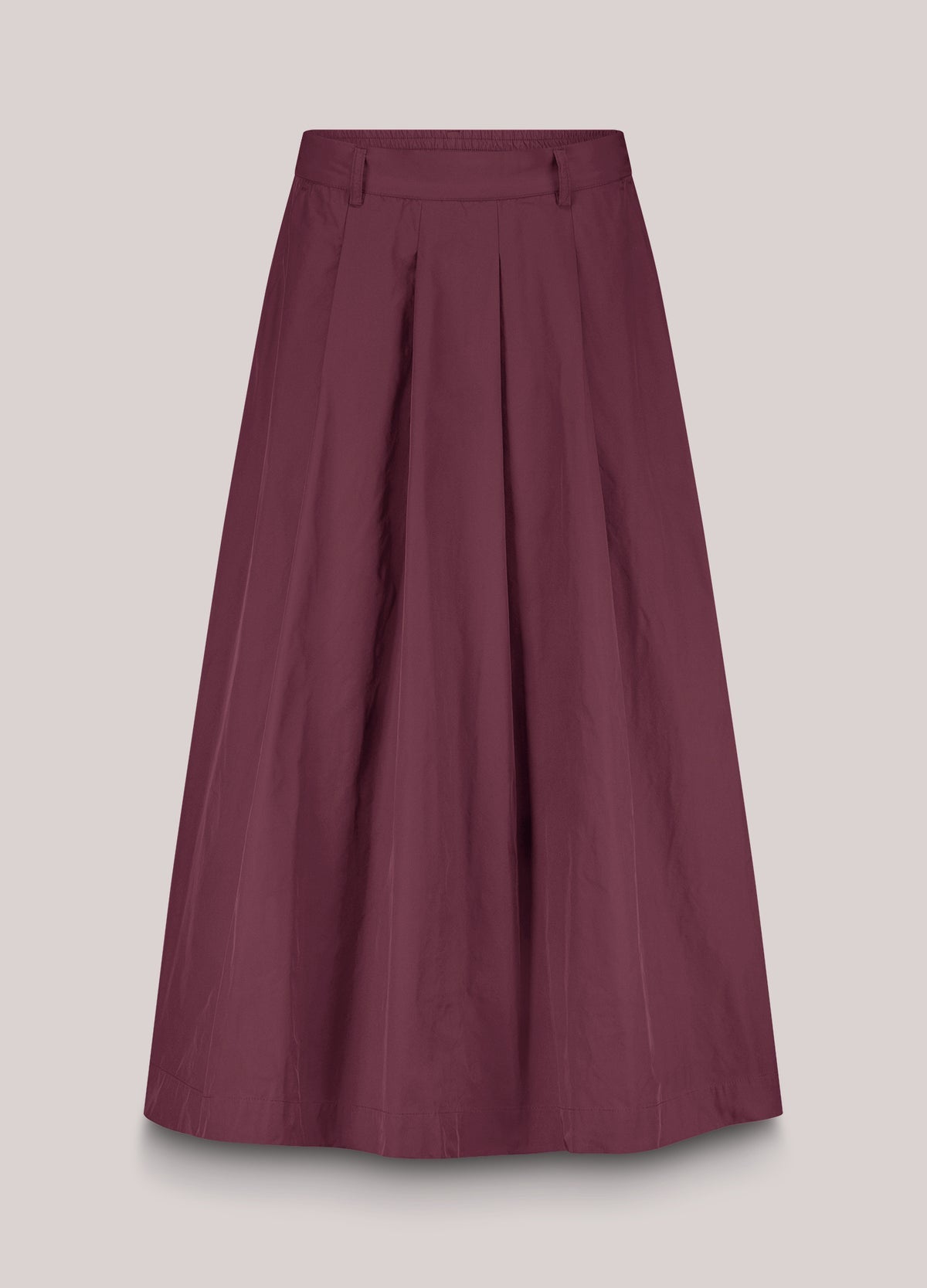 Summum burgundy taffeta A-line maxi skirt product image