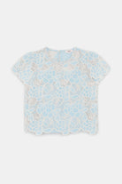 Suncoo Lexy blue beige lace top product image