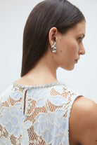 Suncoo Cerise blue lace dress back view