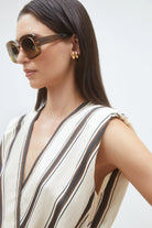 Suncoo Loane striped sleeveless top
