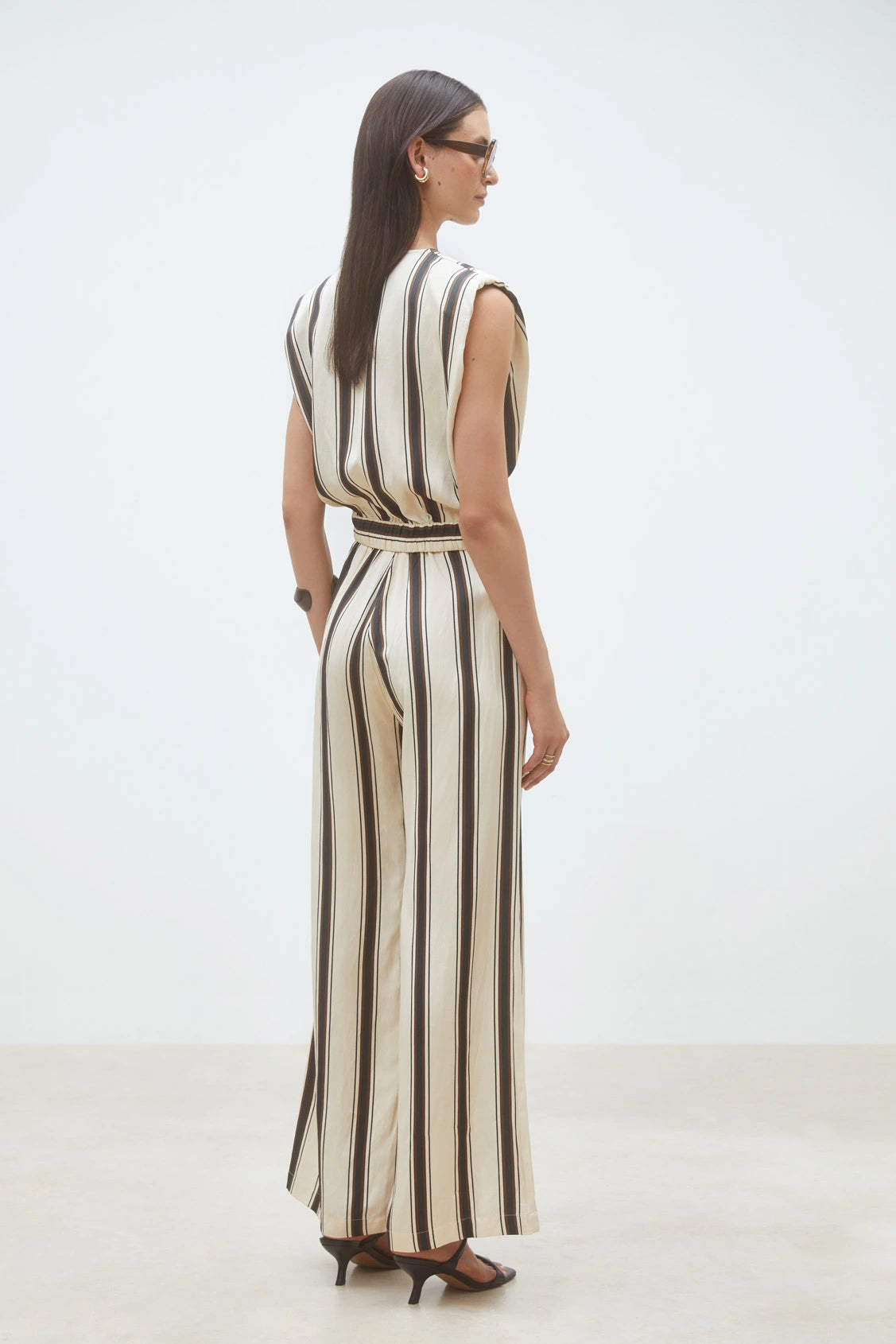 Suncoo Loane striped sleeveless top back view

