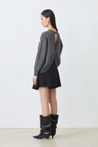Suncoo Payeti lurex knit – side view with round neck