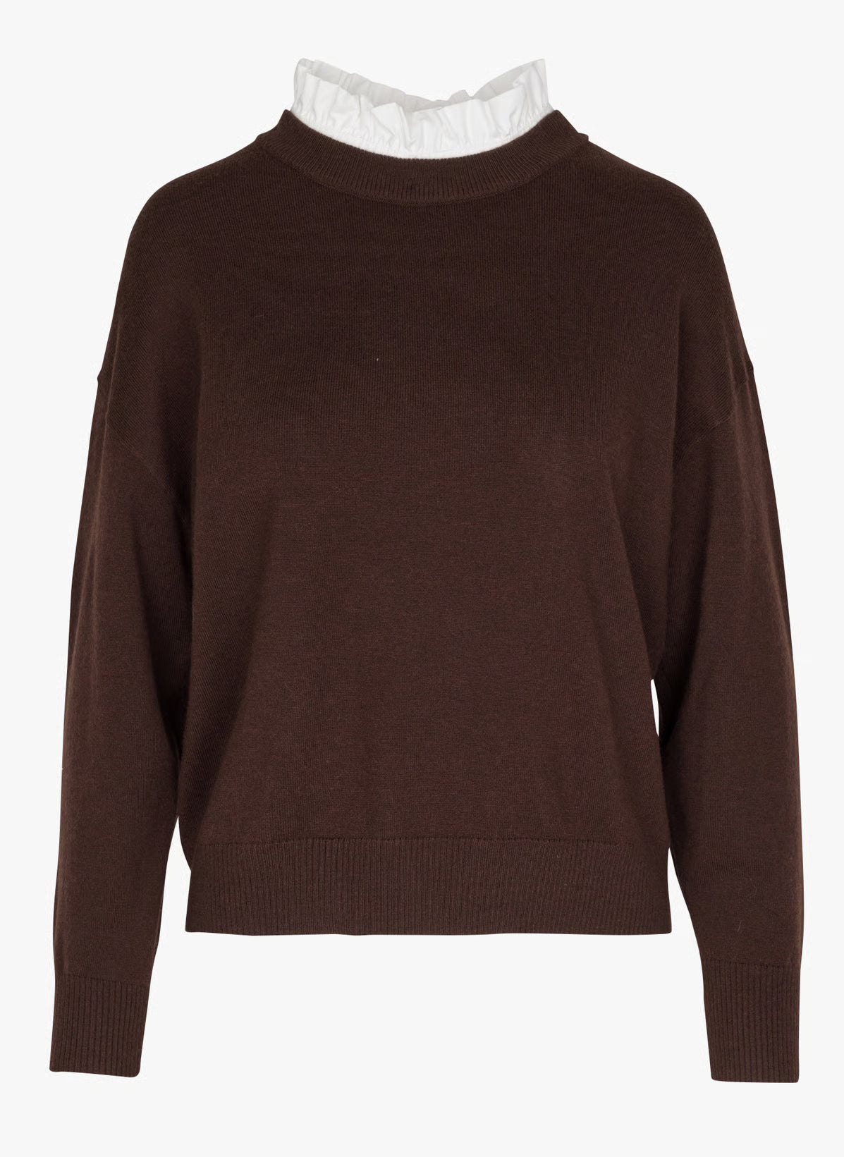 Studio flat of Suncoo brown jumper with collar detailing