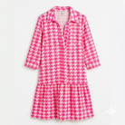 This Girls Curiosity Juliet Houdstooth Print Mini Dress