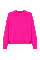 Twins Aurora neon pink crew neck jumper front product view