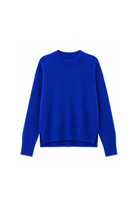 Twins Aurora cobalt blue crew neck jumper front product view