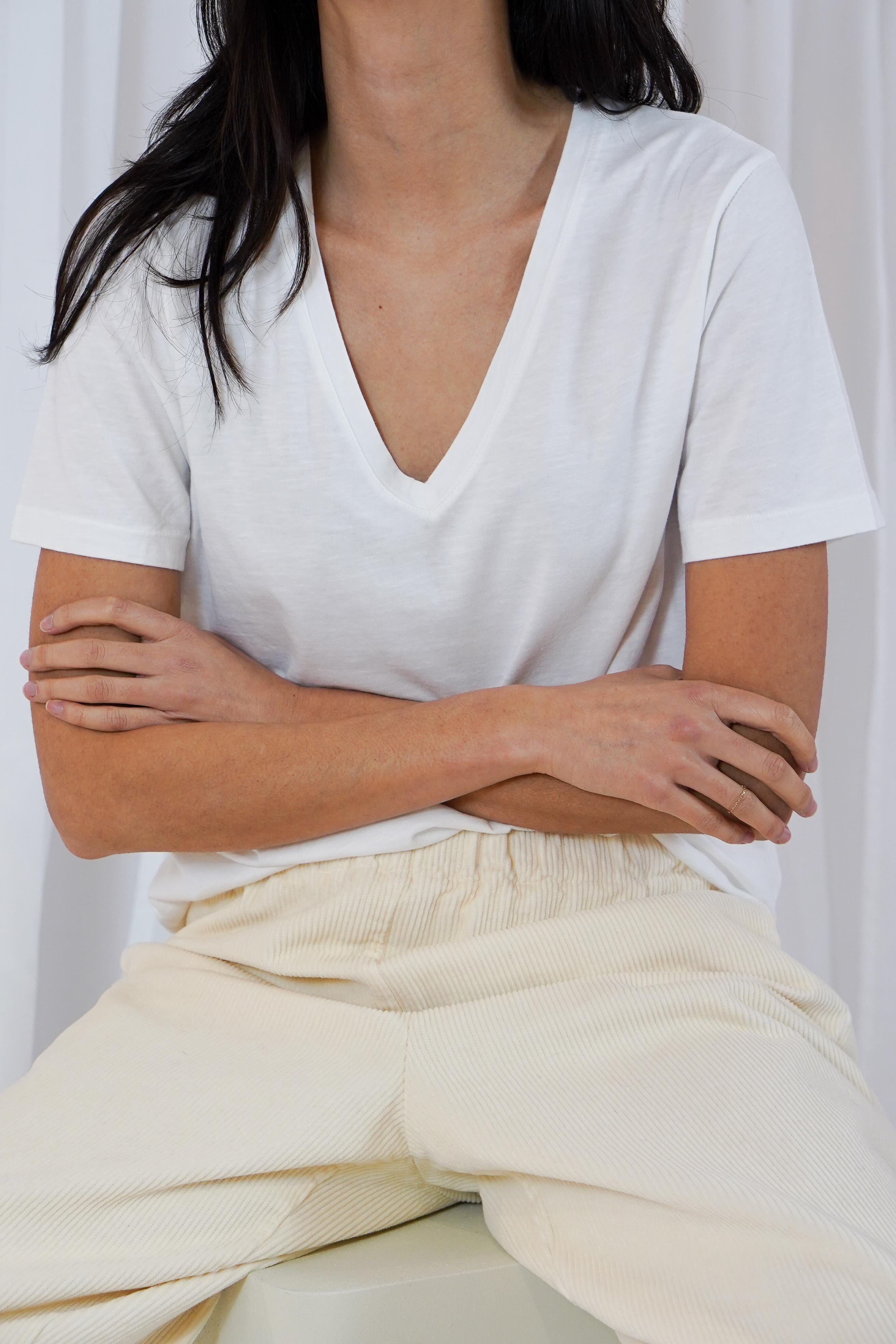 Twins Kings relaxed fit white cotton T-shirt front view