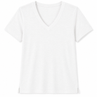 Twins Kings white short sleeve cotton V-neck T-shirt product view