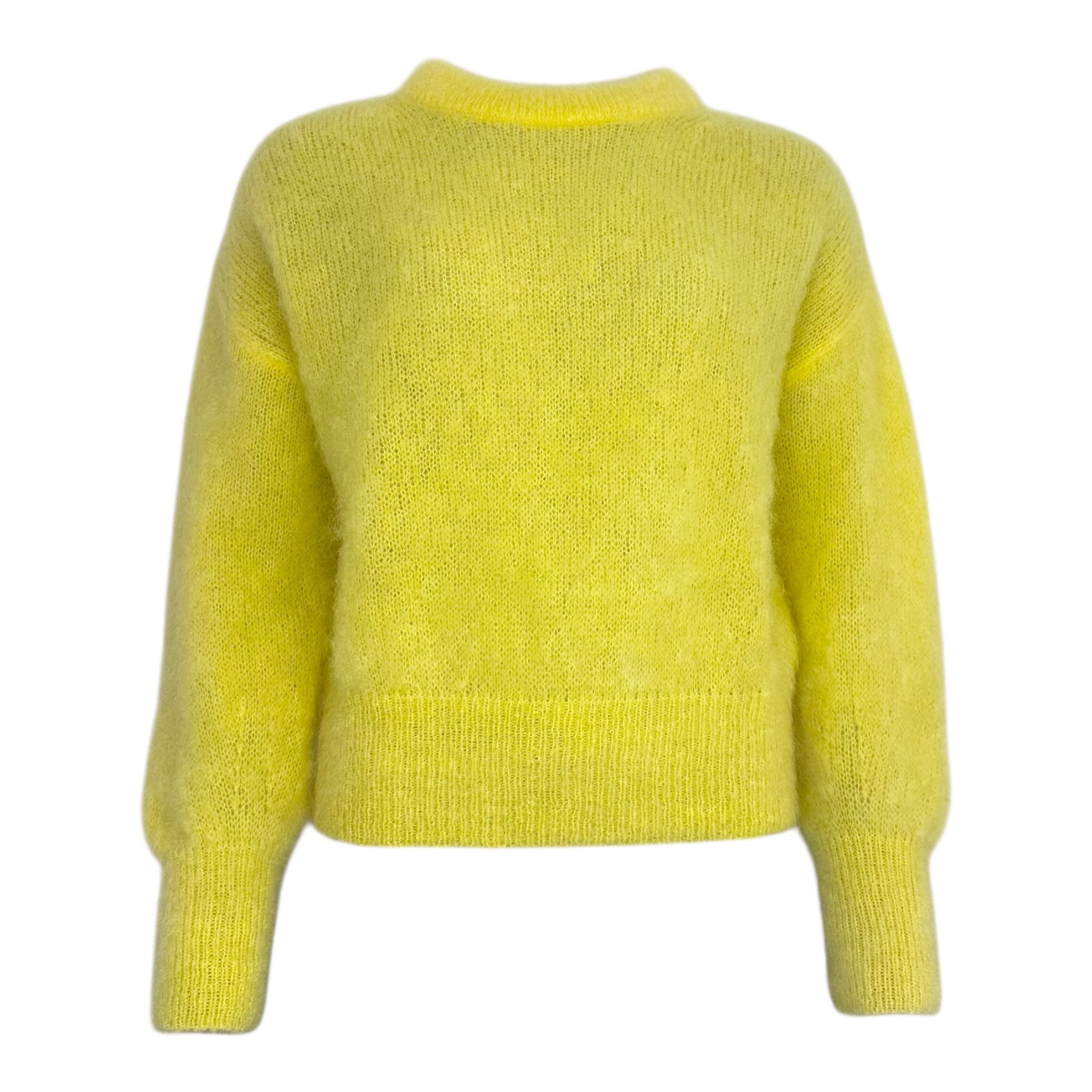 Twins Moana lime green mohair blend crew neck jumper product view