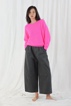 Twins Sanibel neon pink alpaca blend jumper full-length front view