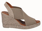Viguera taupe wedge sandal side view