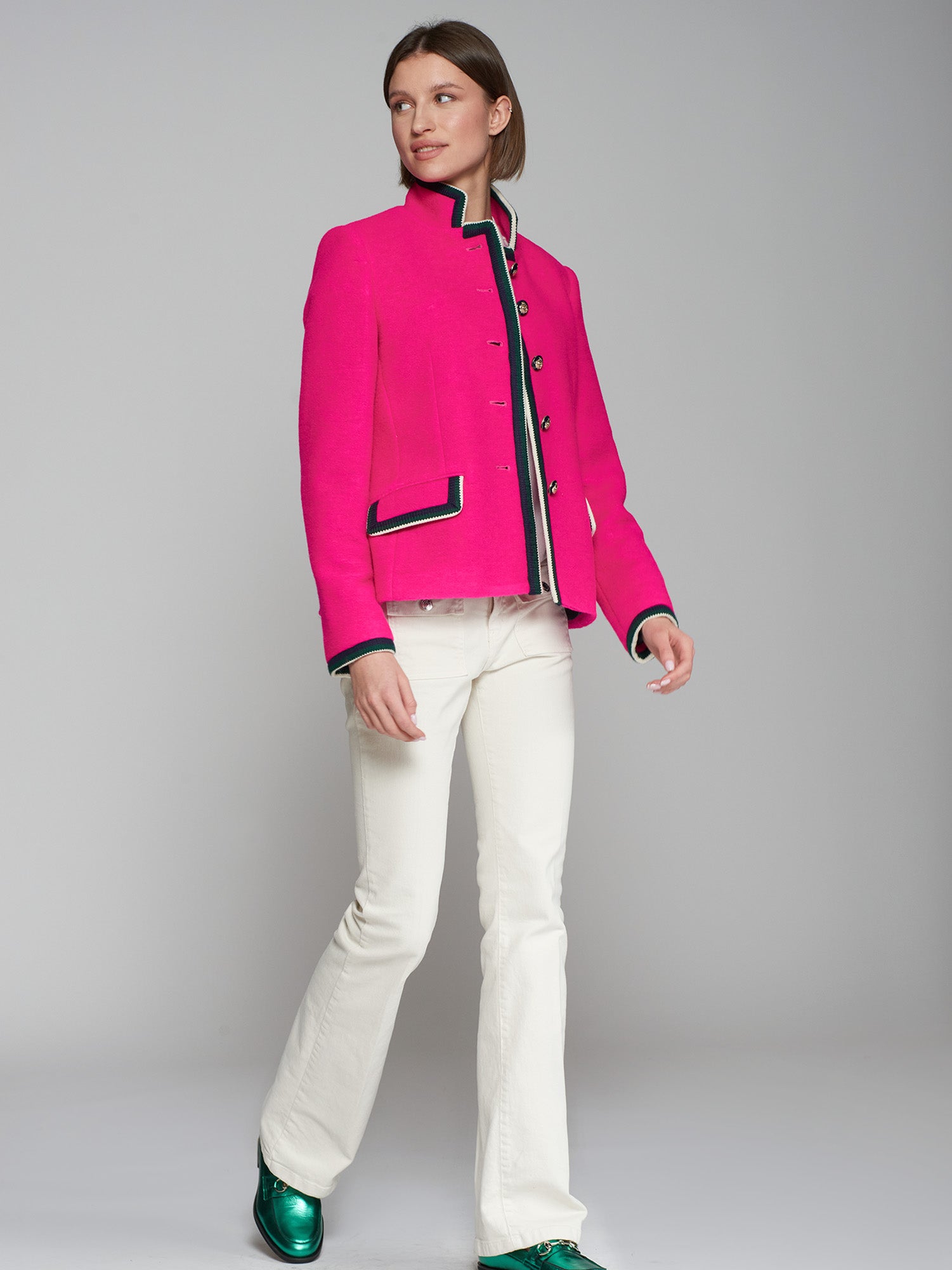 Vilagallo Bright Pink/Navy Army Style Jacket