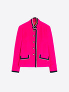 Vilagallo Pink/Navy Mandarin Collar Jacket