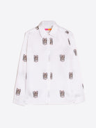 Vilagallo Isabella Off-white Tiger Motif Shirt for Women