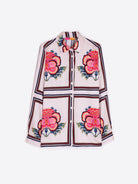 Vilagallo Flowers In The Window Satin Shirt