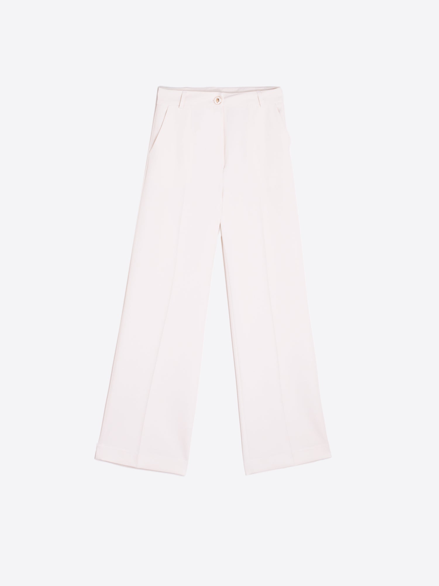 Vilagallo Cream Straight Leg Smart Trousers