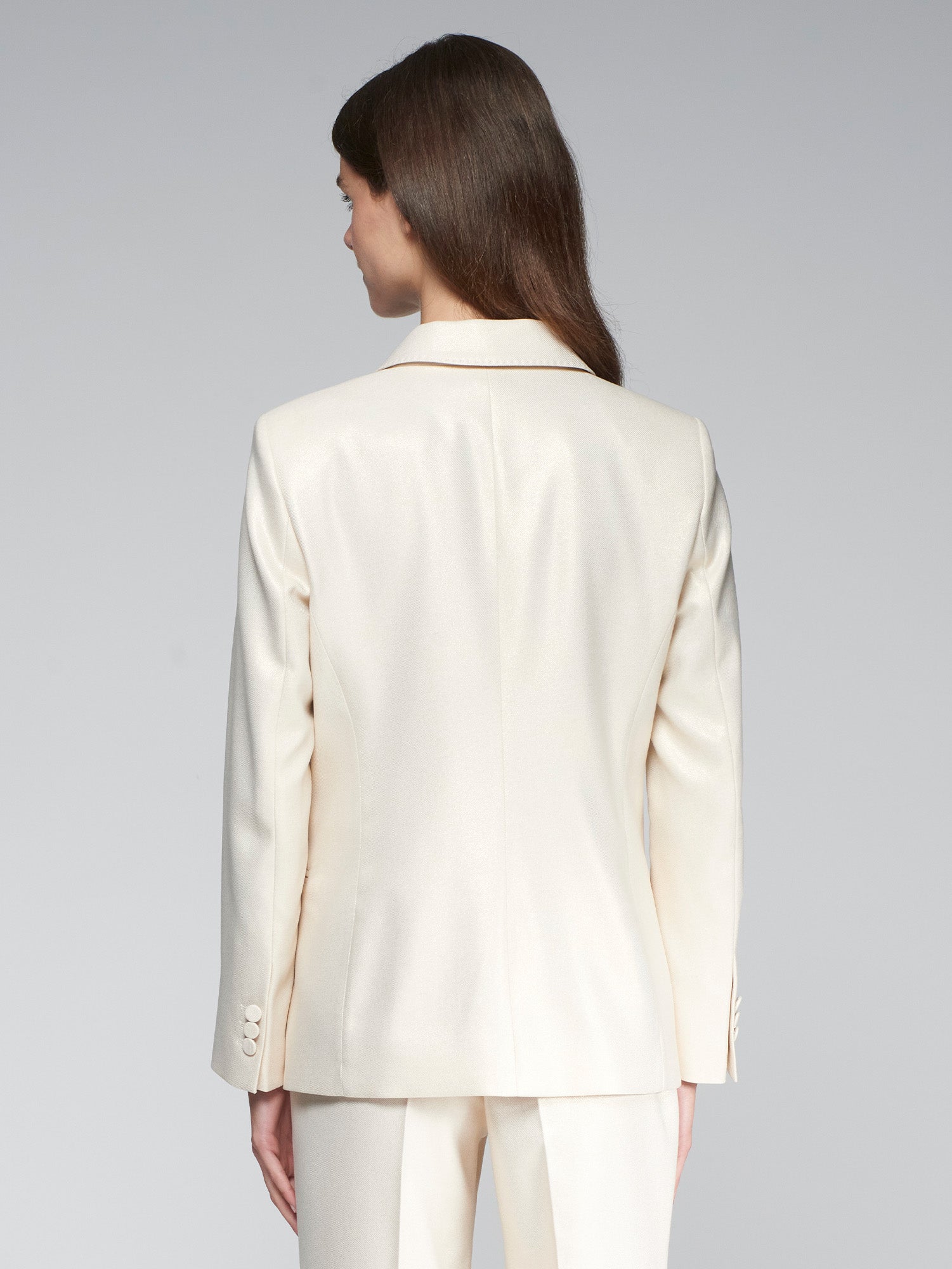 Vilagallo Gold Shimmer Blazer From The Back