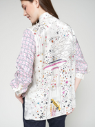 Vilagallo UFO Print Shirt back view with illustrated space scene