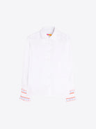     Vilagallo white linen shirt relaxed fit with statement cuffs