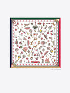 Vilagallo summer holiday print silk scarf flat view