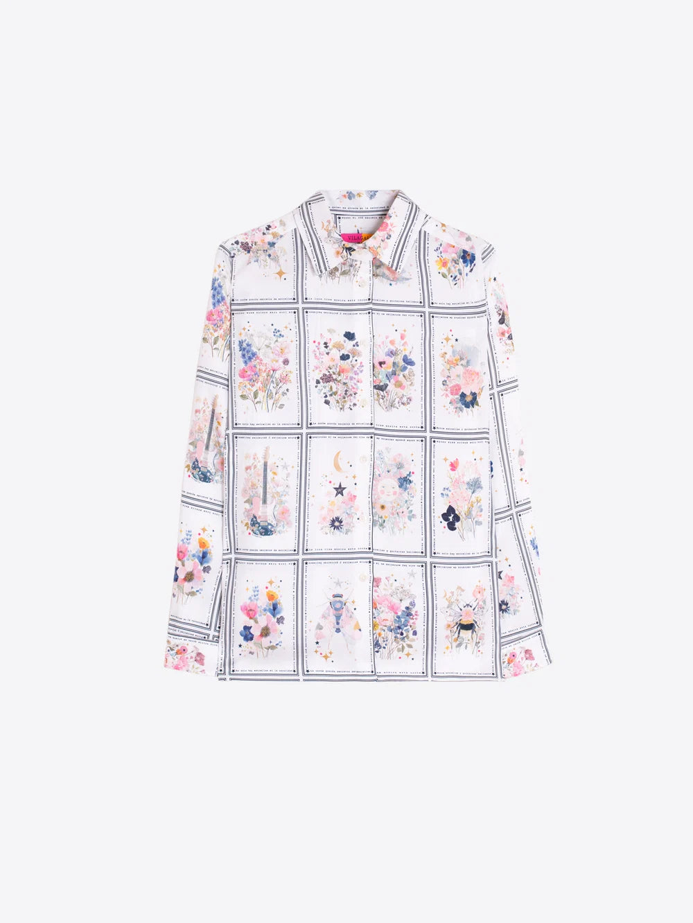Vilagallo Among The Stars & Guitars long sleeve patterned shirt product view