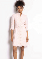 Dream Catcher Zoe Pink Lace Belted Dress